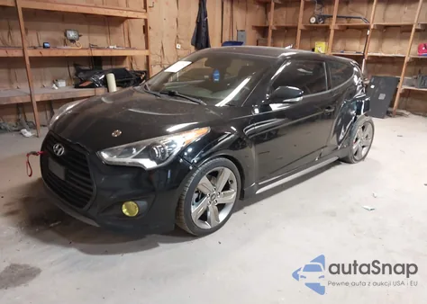2013 Hyundai Veloster Turbo W/Blue from USA, damaged, VIN KMHTC6AEXDU098336